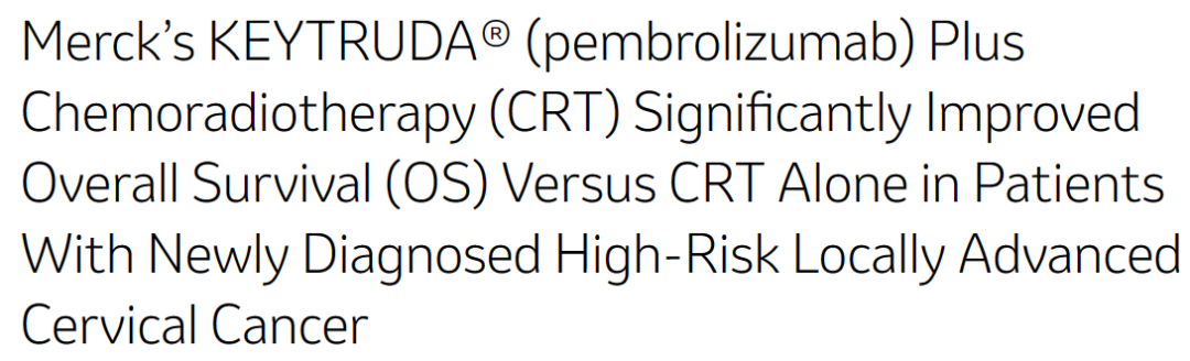 K藥一線治療宮頸癌III期研究達(dá)OS主要終點(diǎn)